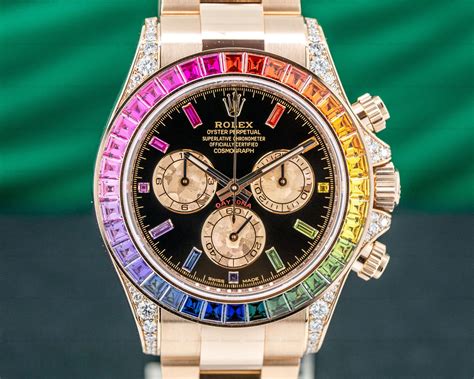 rolex rainbow daytona rose gold price|rolex rainbow daytona original price.